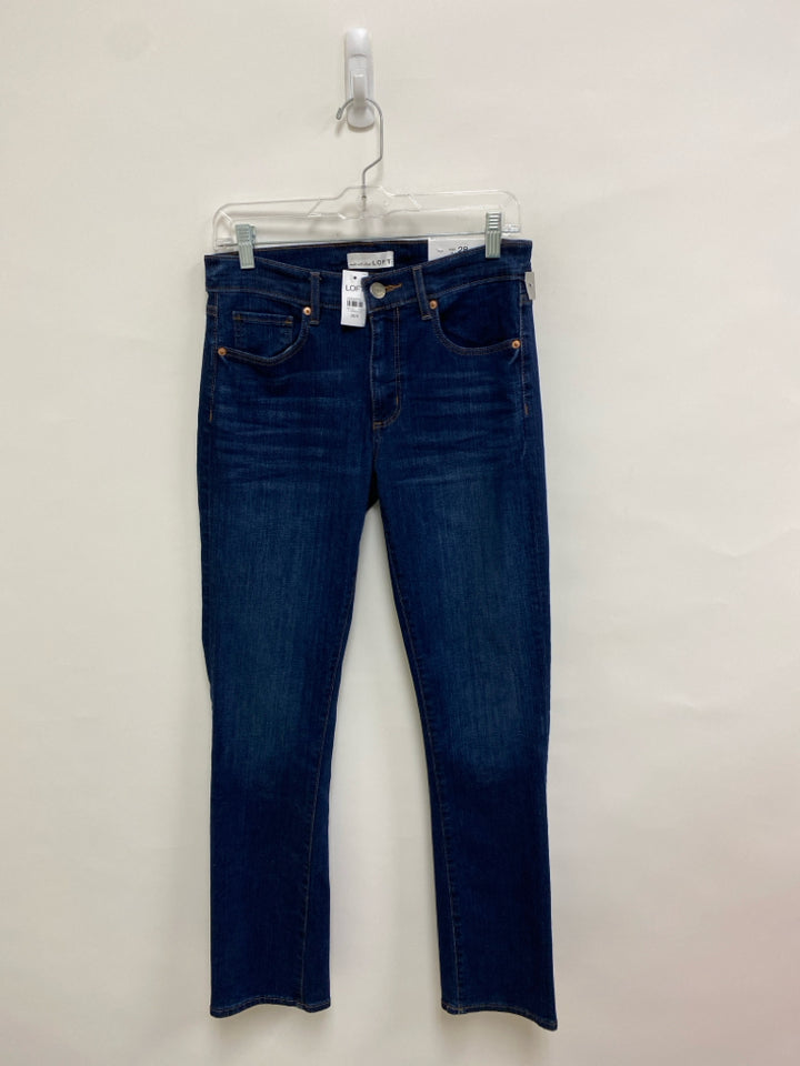 NWT LOFT Size 8 Blue Denim Ladies Jeans