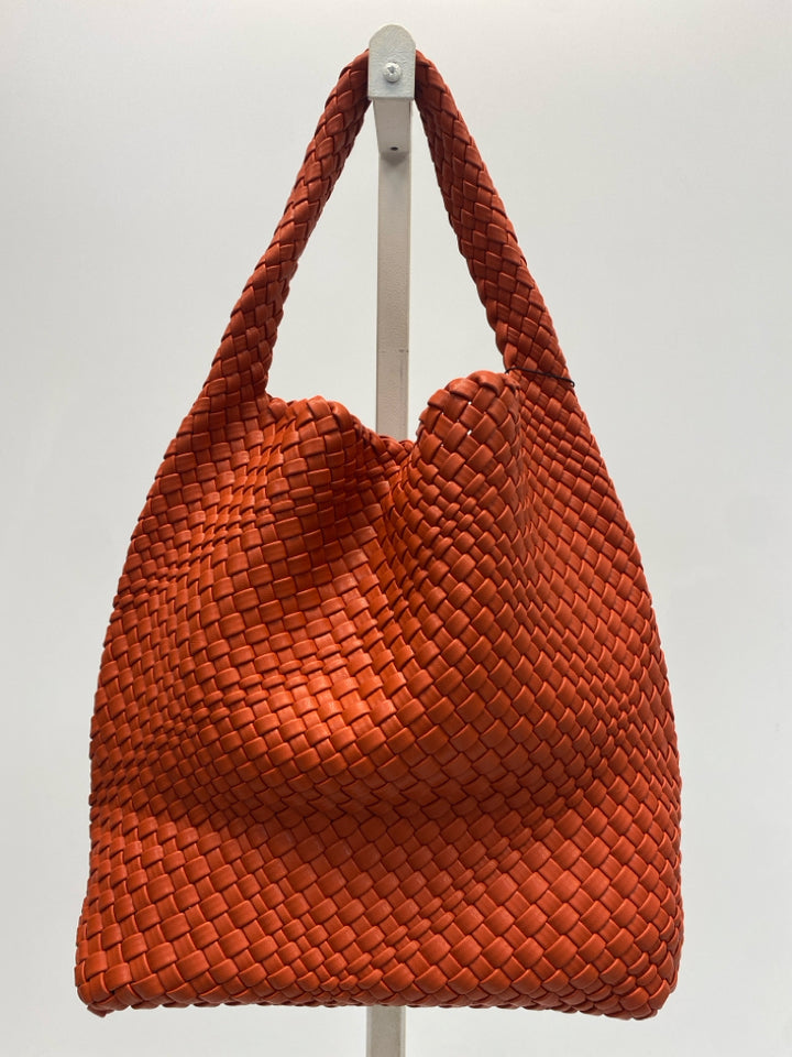 NWT Burnt Orange Woven Handbag