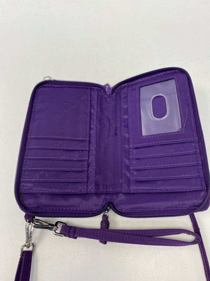 Vera Bradley Purple Quilted Fabric Crossbody