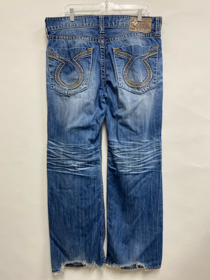 Big Star Size 36 Light Blue Distressed Men&