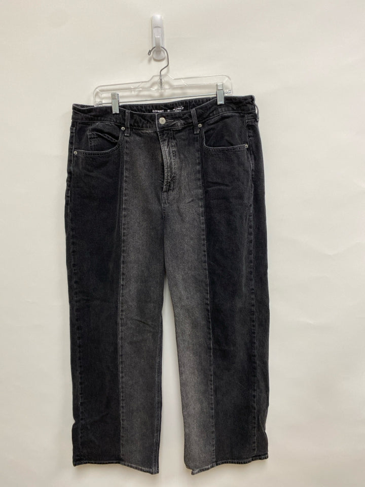 Old Navy  SIZE  16 Faded Black Wide Leg Plus Size Jeans