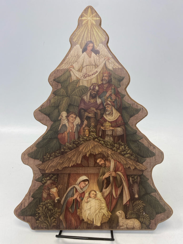 Brown Multi Color Nativity Christmas