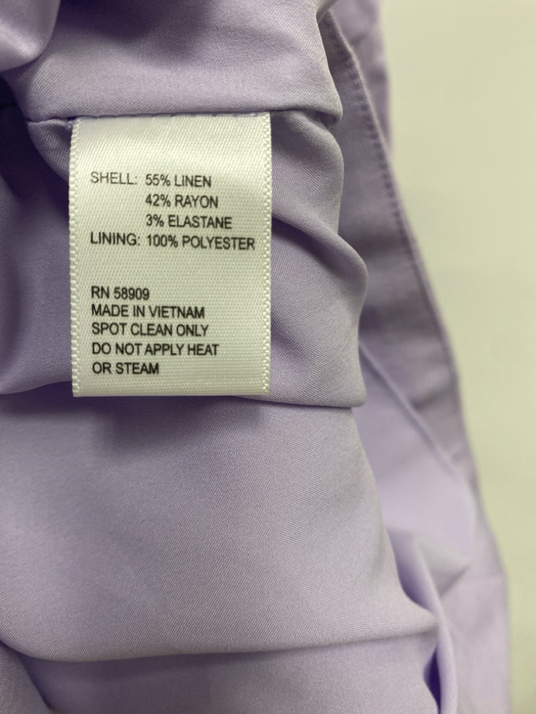 NWT Antonio Melani Size 4 Lavender Applique Linen Blend Ladies Dress