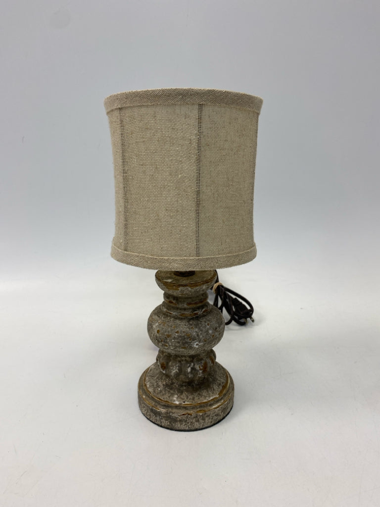 Cream Distressed Lamp
