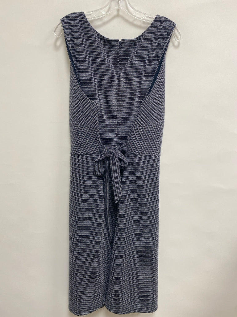 NWT LOFT  SIZE  26 Navy/Gray Stripes Sleeveless Plus Size Dress