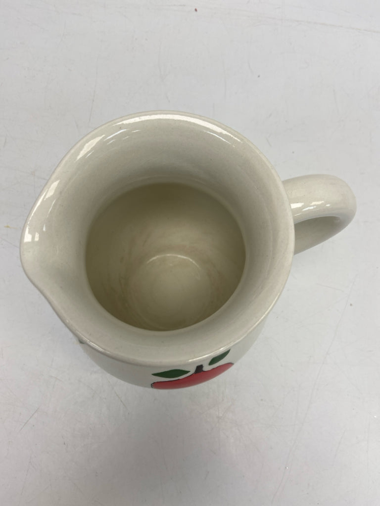 White Red/Multi Fruit Ceramic Pitcher