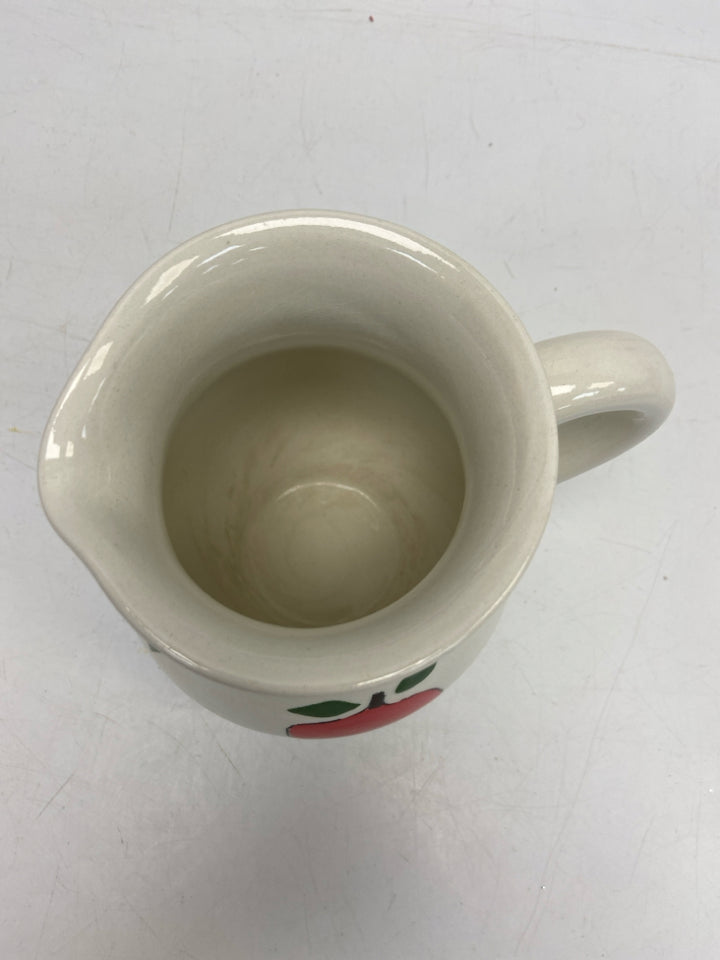 White Red/Multi Fruit Ceramic Pitcher
