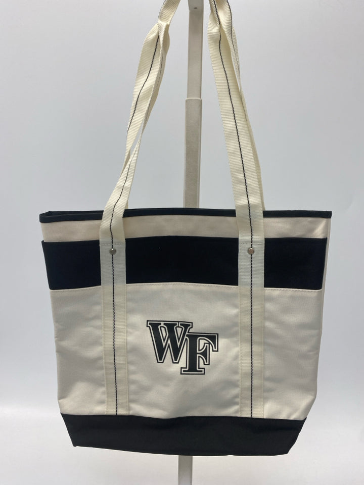 Cream/Black Wake Forest Tote Bag