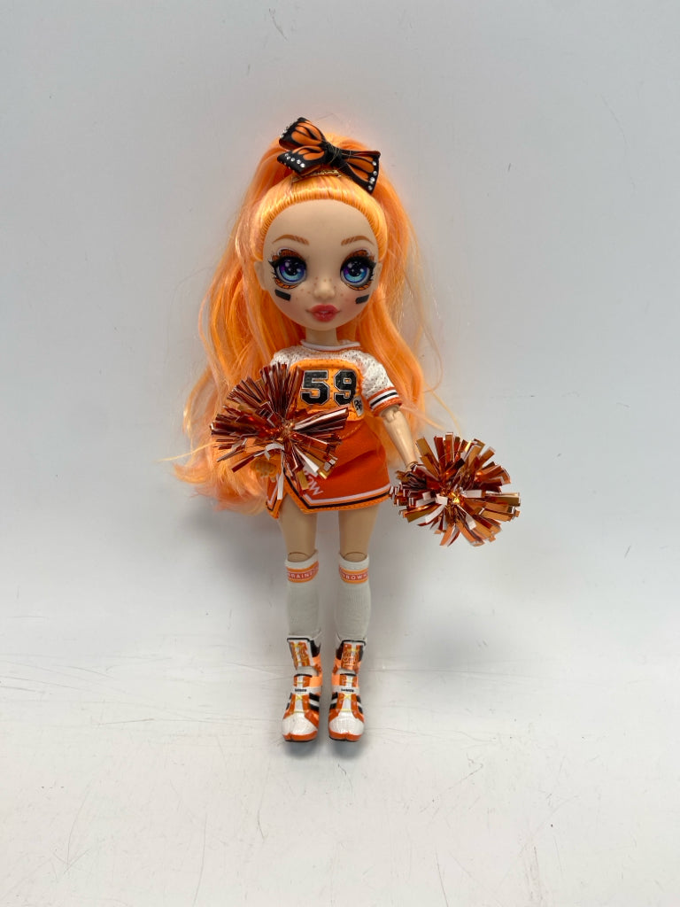 Orange White Cheerleader(s) Doll