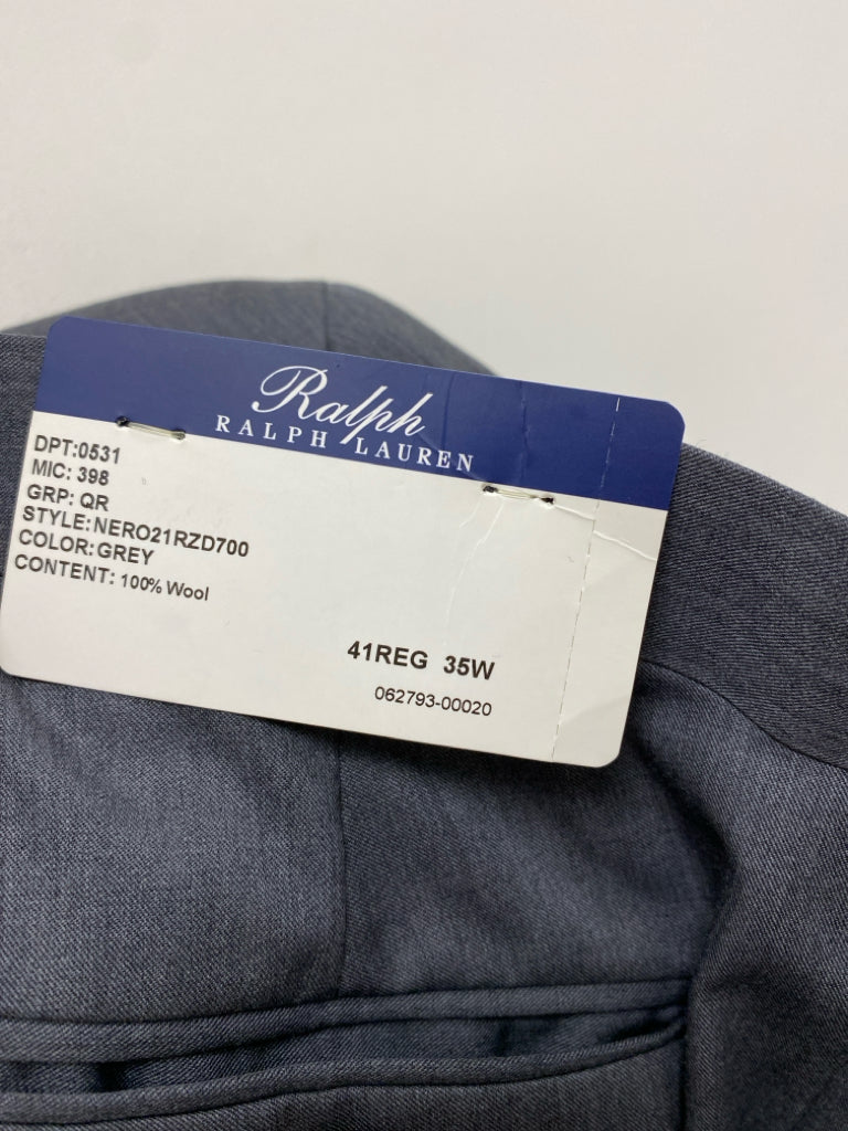 NWT Ralph Lauren Size 41R Gray Wool Men&