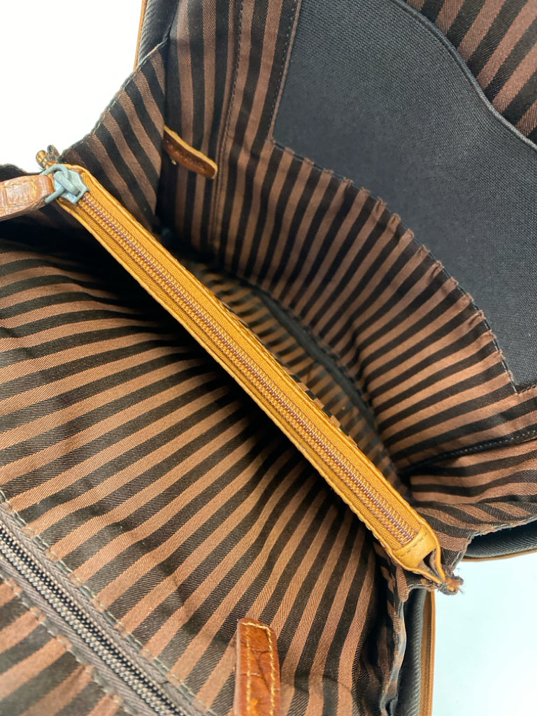 Brown Embossed Backpack