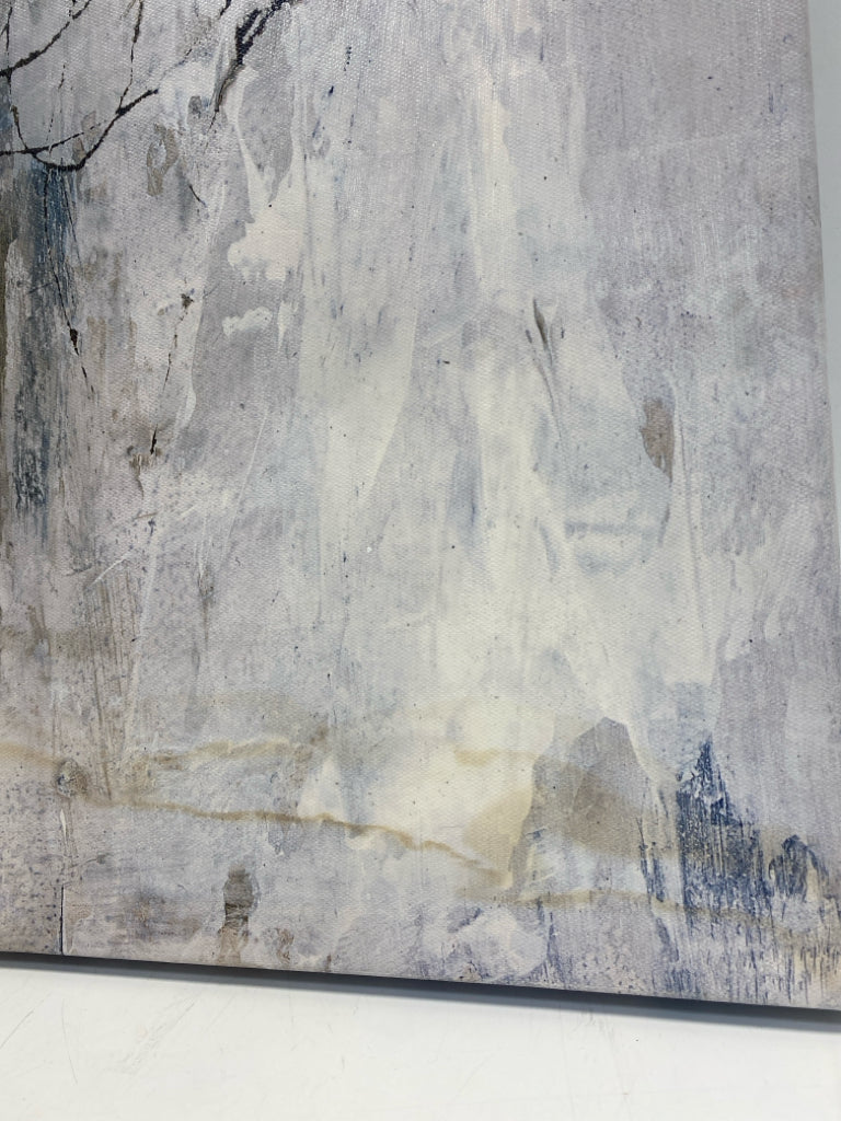 Gray White Canvas Art