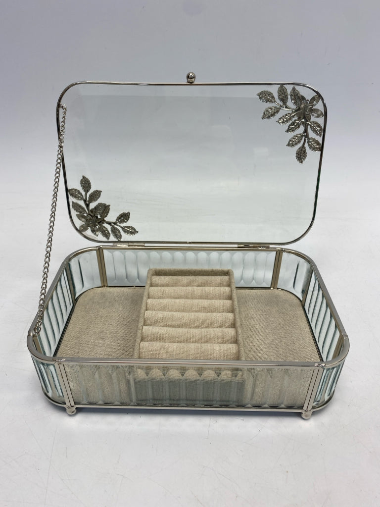 Clear Silver Jewelry Box