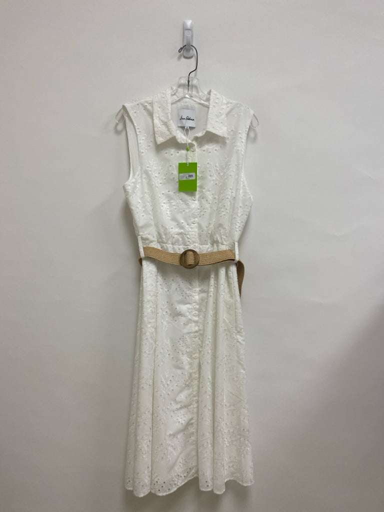 NWT Sam Edelman Size 12 White Sleeveless Eyelet Ladies Dress
