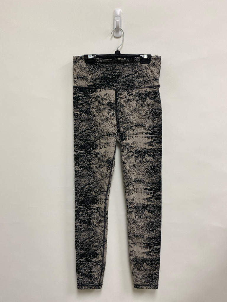 Athleta Size S Black Beige Texture Athletic Leggings