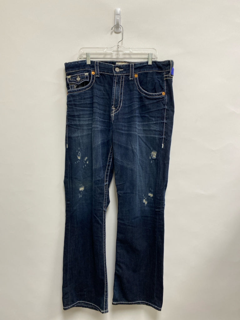 Big Star Size 38 Navy Distressed Men&