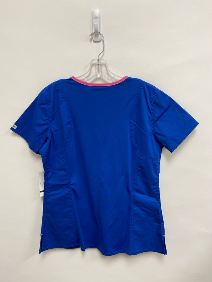 NWT MED COUTURE Size M Blue Uniform Top