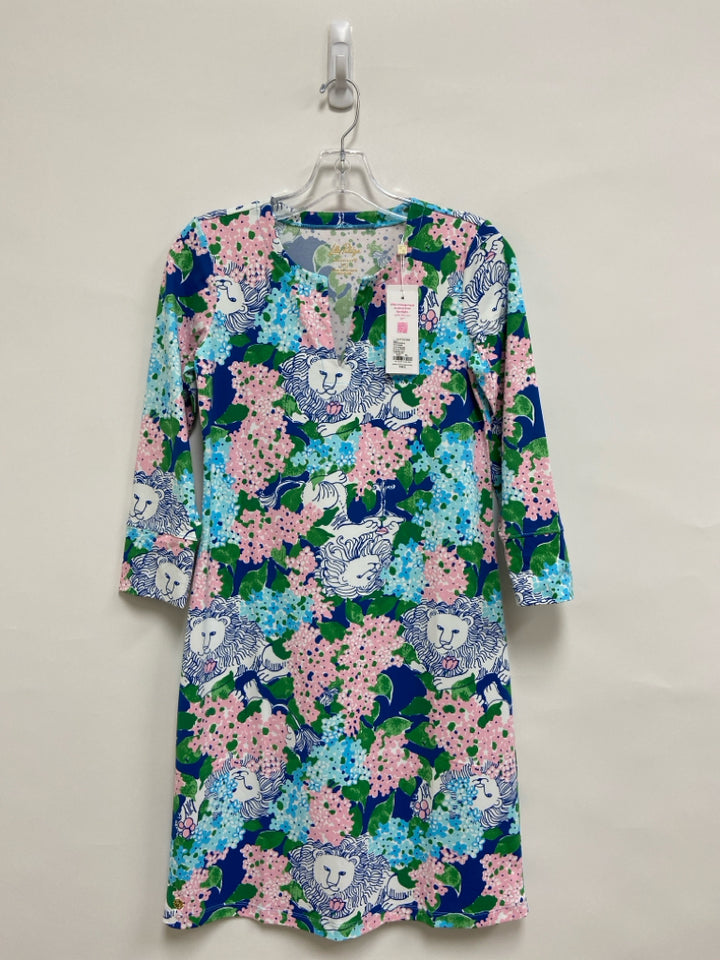 NWT LILLY PULITZER Size XS Pink Blue/Multi Floral Ladies Dress