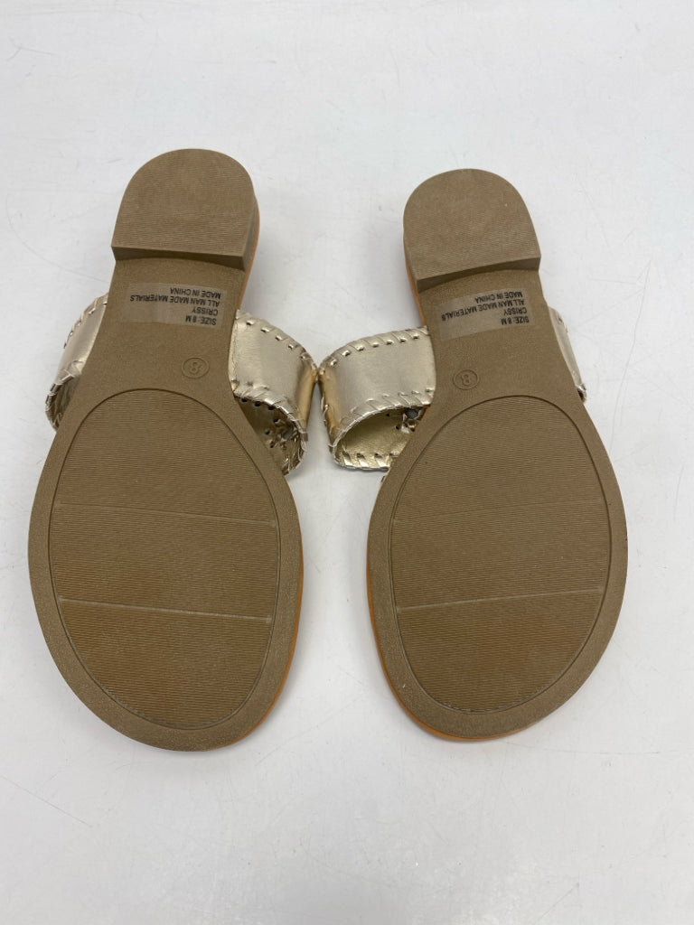NWOT  Size 8 Gold Sandals
