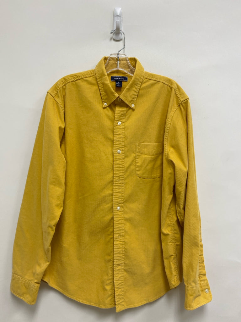 Lands End Size L Mustard Corduroy Men&