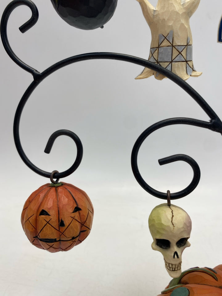 NEW/BOX Jim Shore Frightful Halloween Tree w/8 Ornaments 4017592