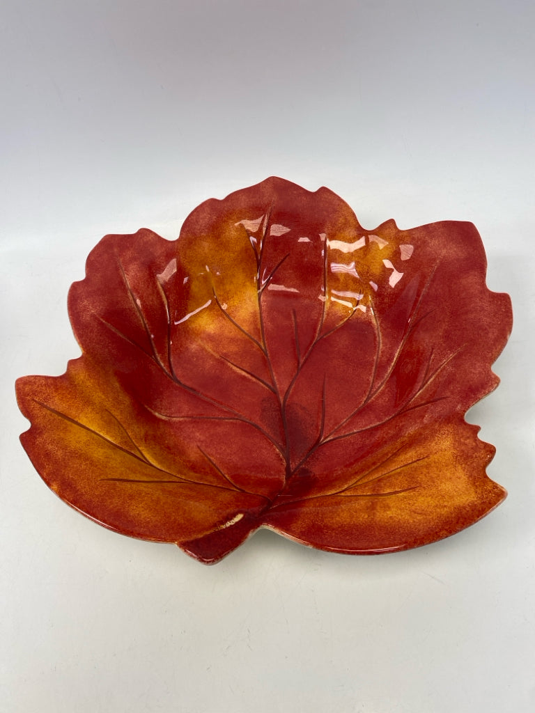 Red Orange Ceramic Fall