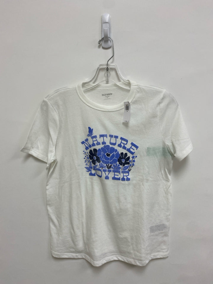 NWT Old Navy Size XS White/Blue Flowers Ladies Top
