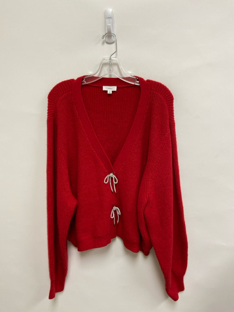 a loves a Size XL Red Silver Ribbed Ladies Sweater