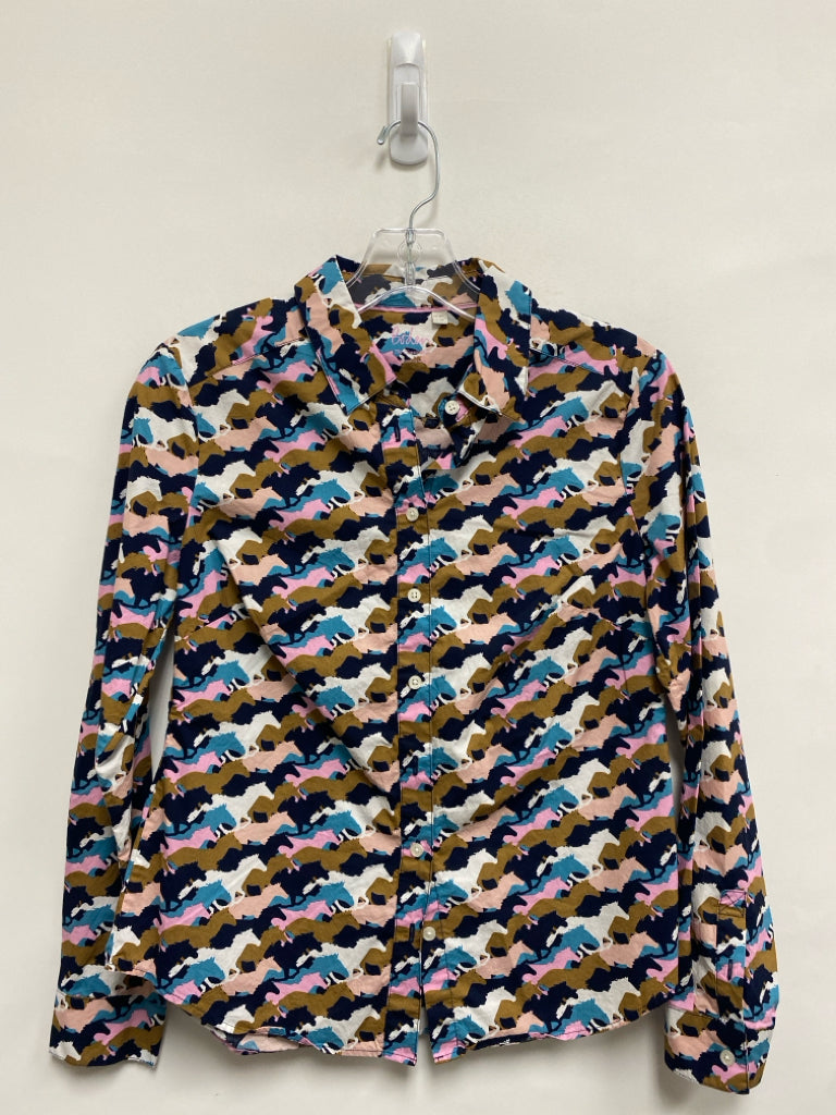 Boden Size 4P Navy/Multi Horses Petite Top