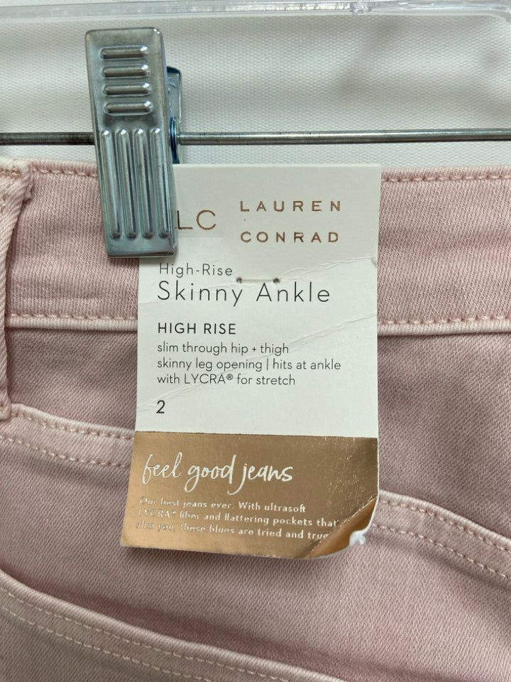 NWT Lauren Conrad Size 2 Pale Pink Ladies Jeans