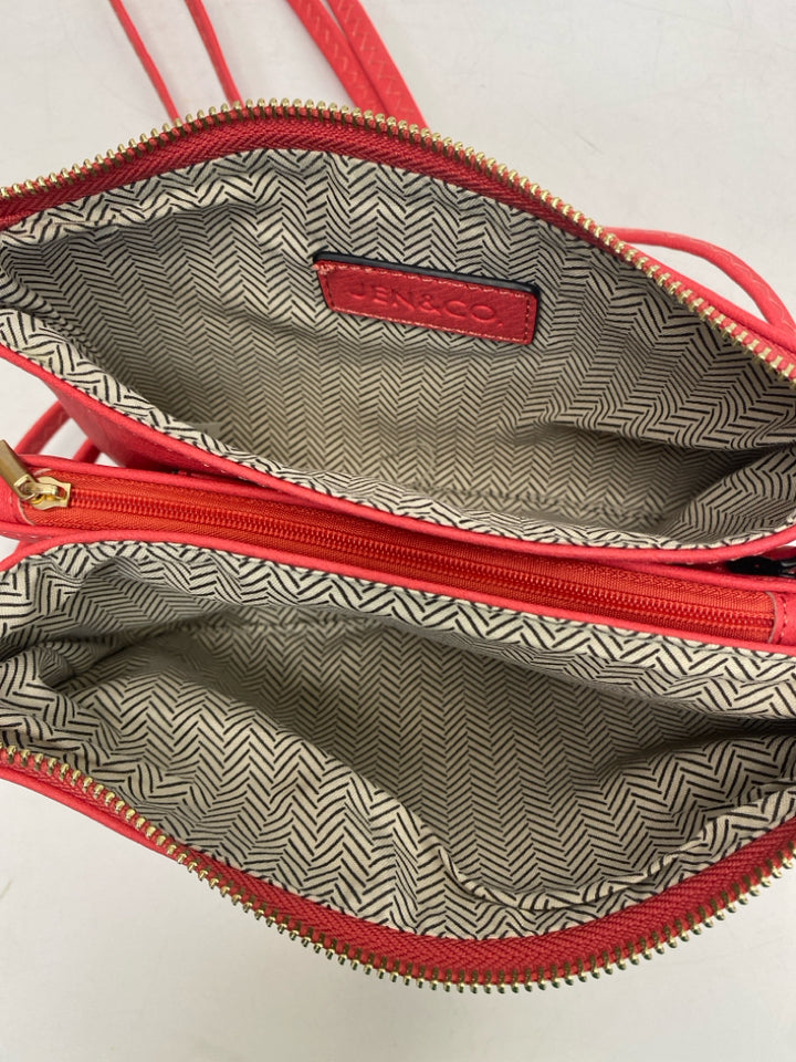 Jen &amp; Co Dark Coral Crossbody