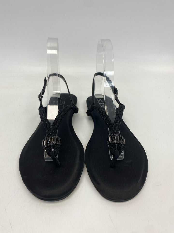 Silent D  Size 38 Black Rhinestone(s) Sandals