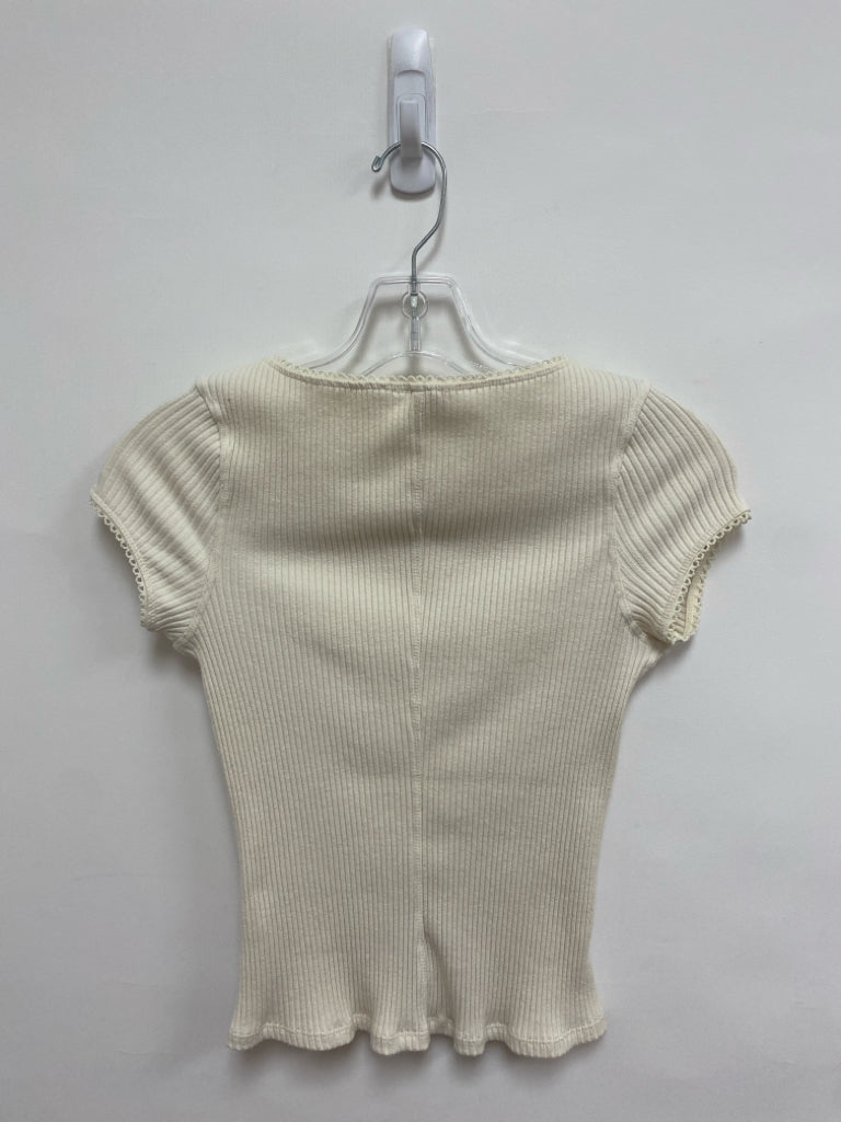 Free People Size XS Beige Ribbed Ladies Top