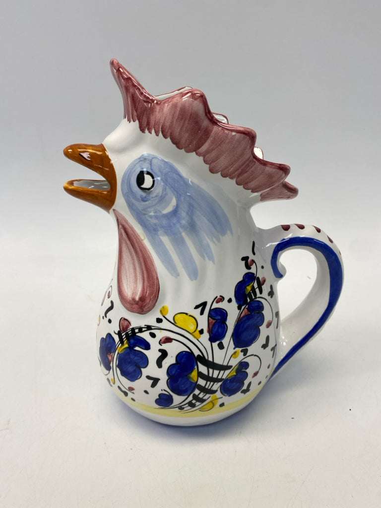 White Multi Color Pitcher
