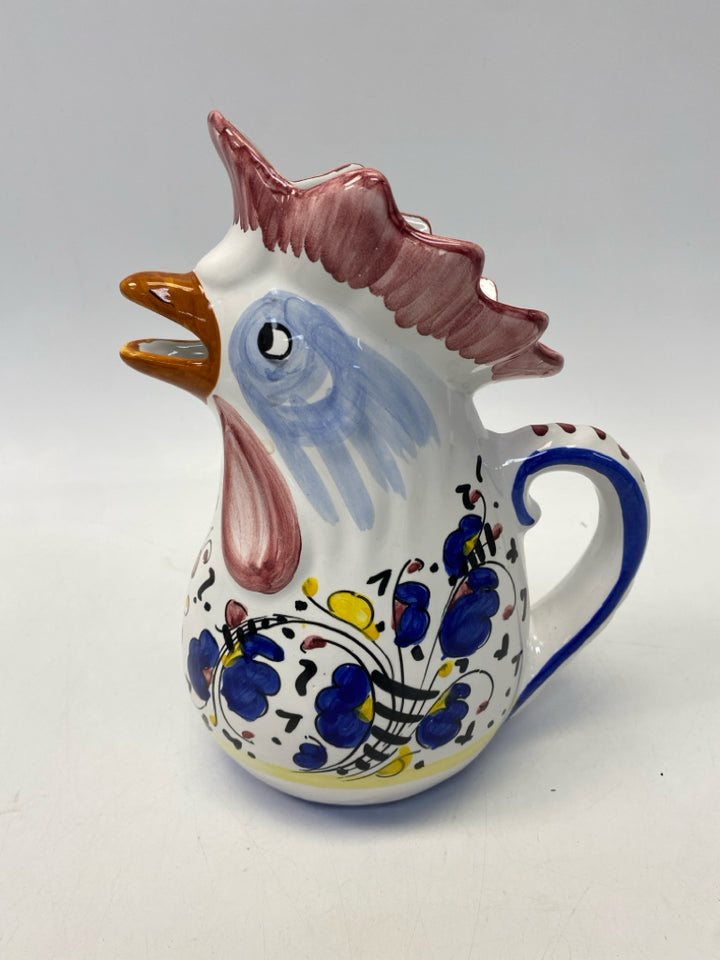 White Multi Color Pitcher