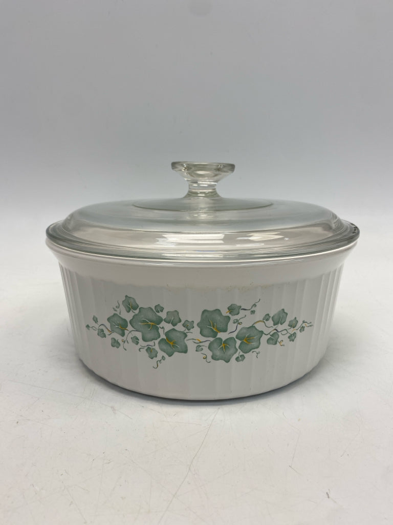 Corningware White Green Vine Bakeware