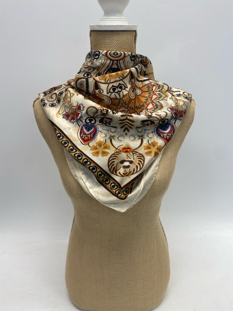 Cream Multi Color Scarf