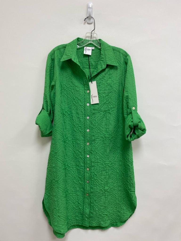 NWT finley Size S Green Texture Ladies Dress