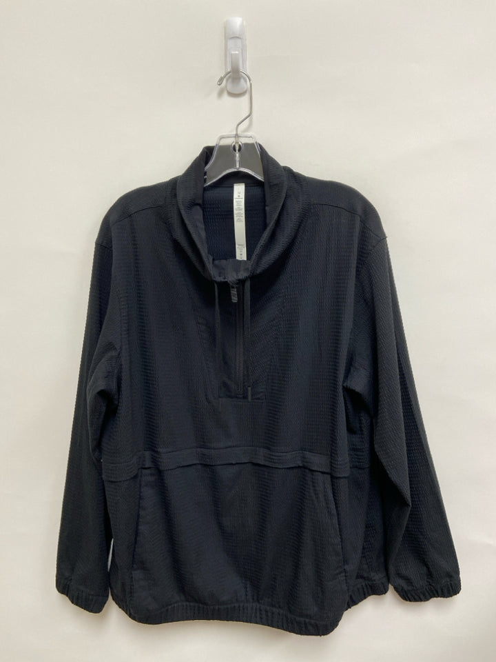 Lululemon Size 12 Black Texture Quarter Zip Ladies Pullover