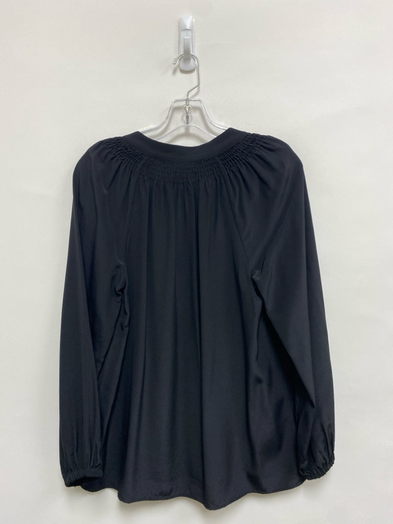 LILLY PULITZER Size S Black Long Sleeve Silk Ladies Top