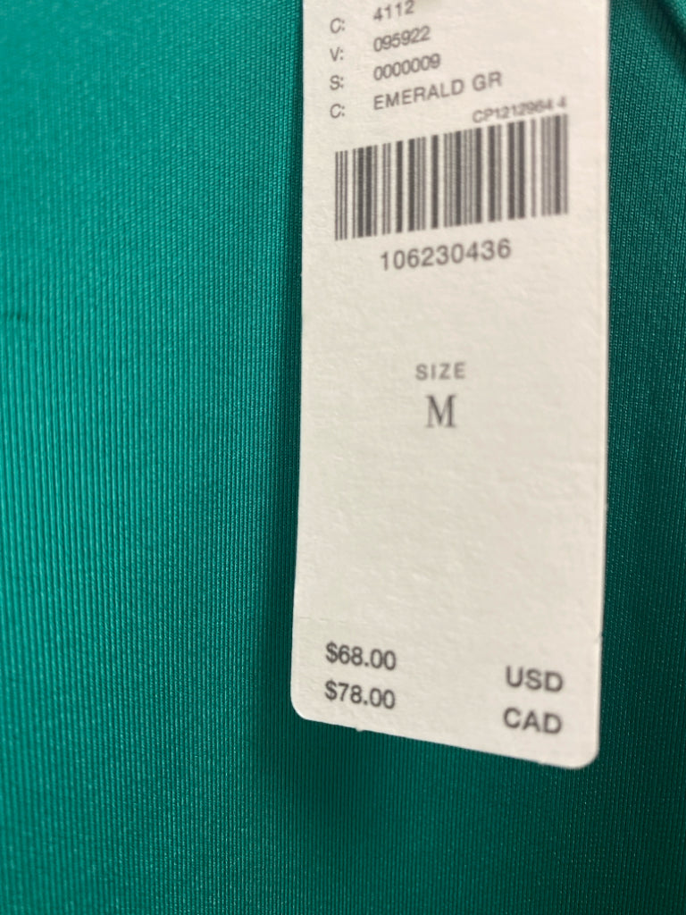 NWT Maeve Size M Green Gold Buttons Halter Ladies Top