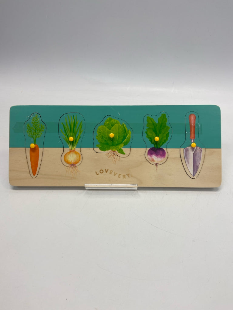 Lovevery Turquoise Natural Vegetables Kids Puzzle