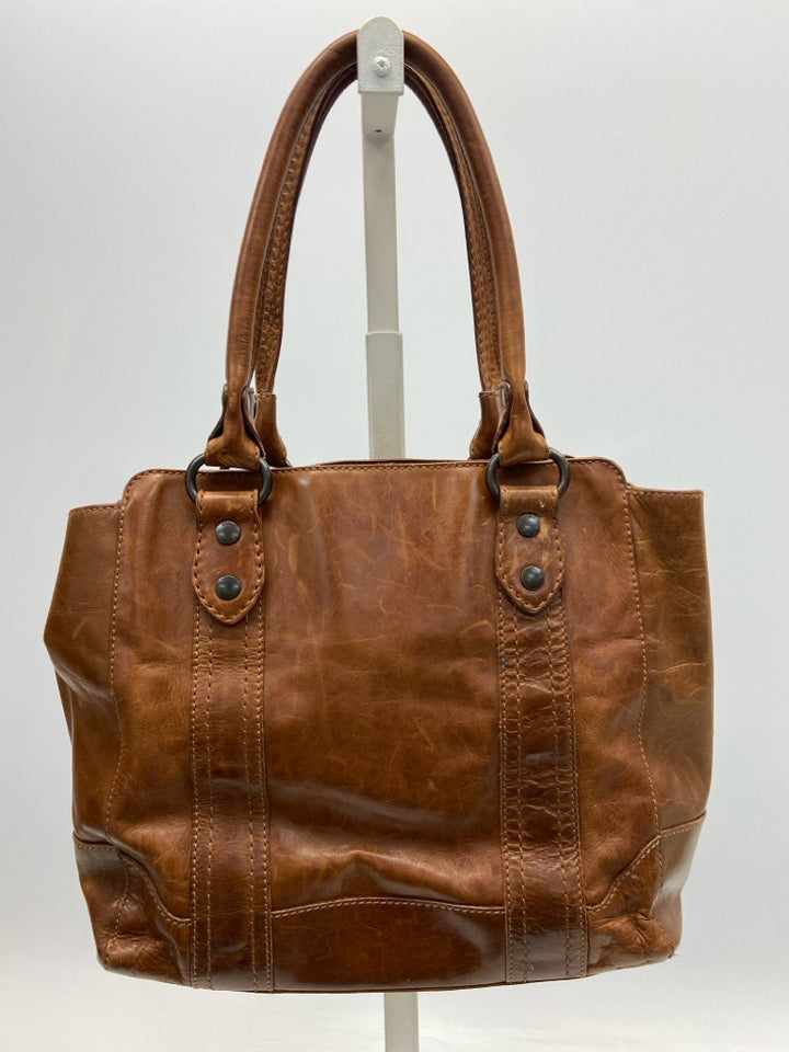 Frye Brown Distressed Leather Handbag