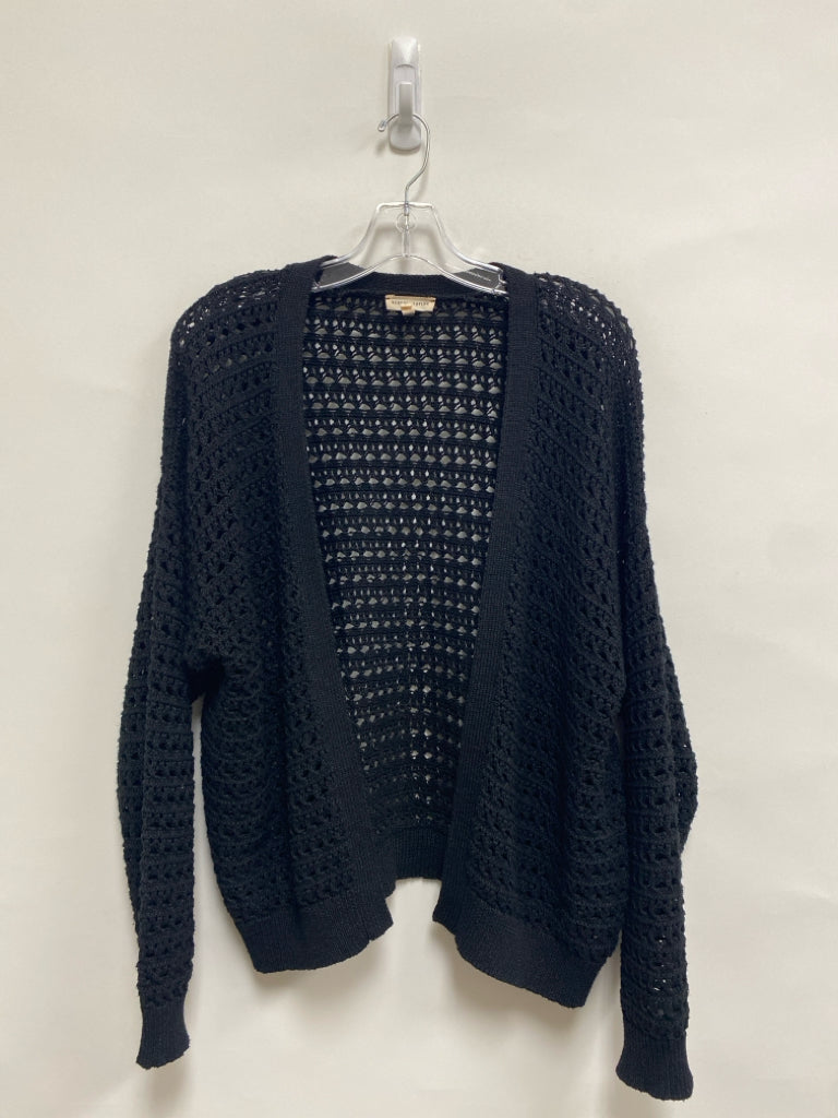 Rebecca Taylor Size L Black Crochet Ladies Sweater