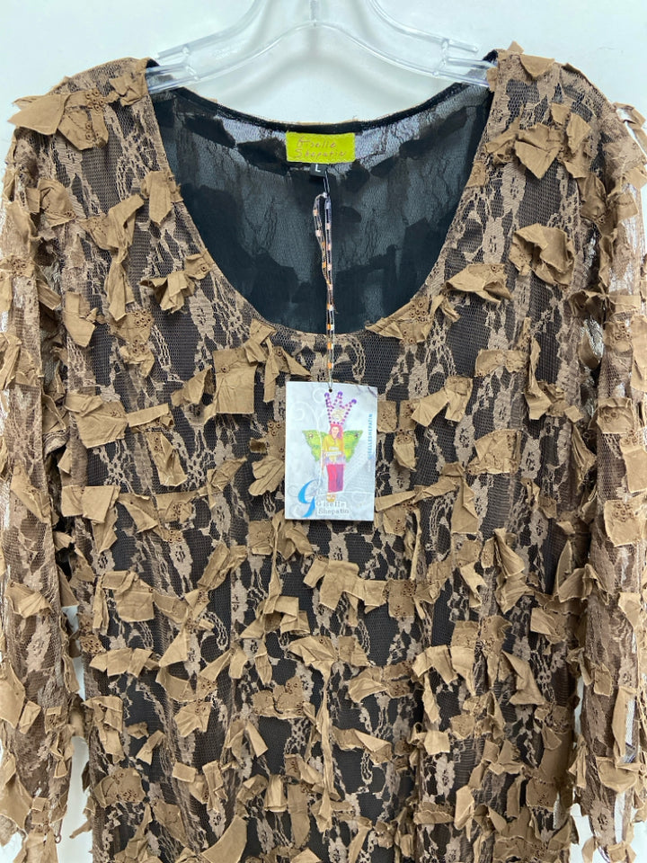 NWT Size L Brown Lace Ladies Dress