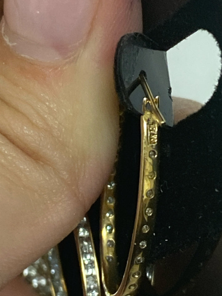 ADL Gold Clear Jeweled Earrings