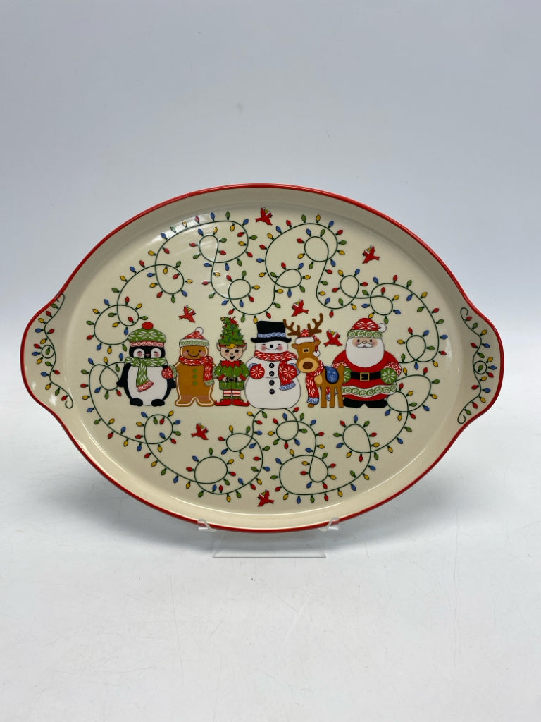 Temp-tations Cream Red/Multi Characters Ceramic Christmas