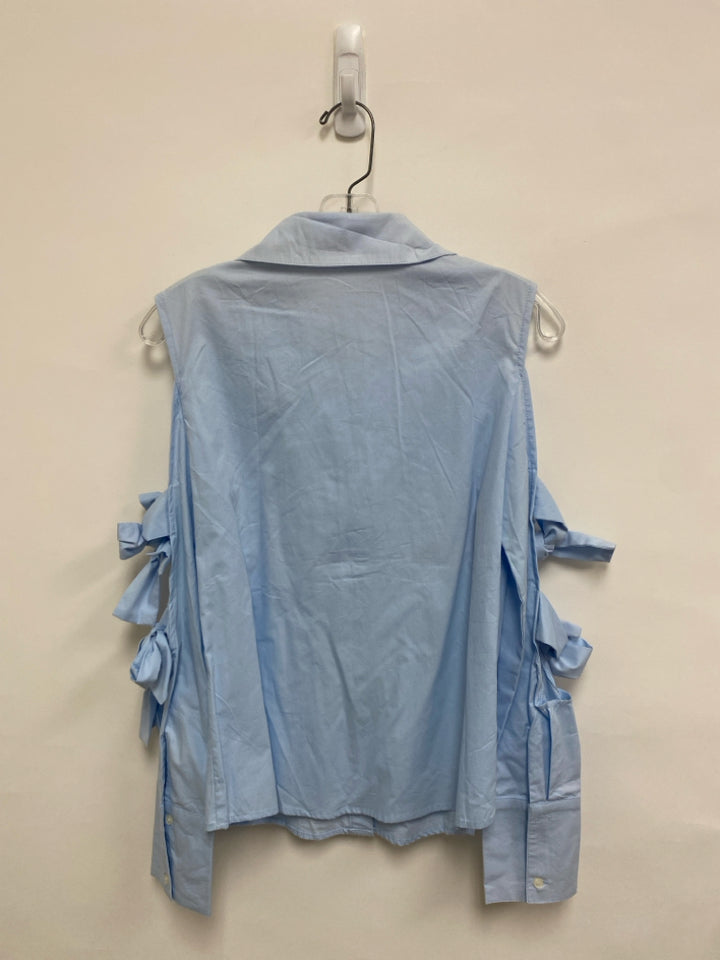 Size S Light Blue Bows Cold Shoulder Ladies Top