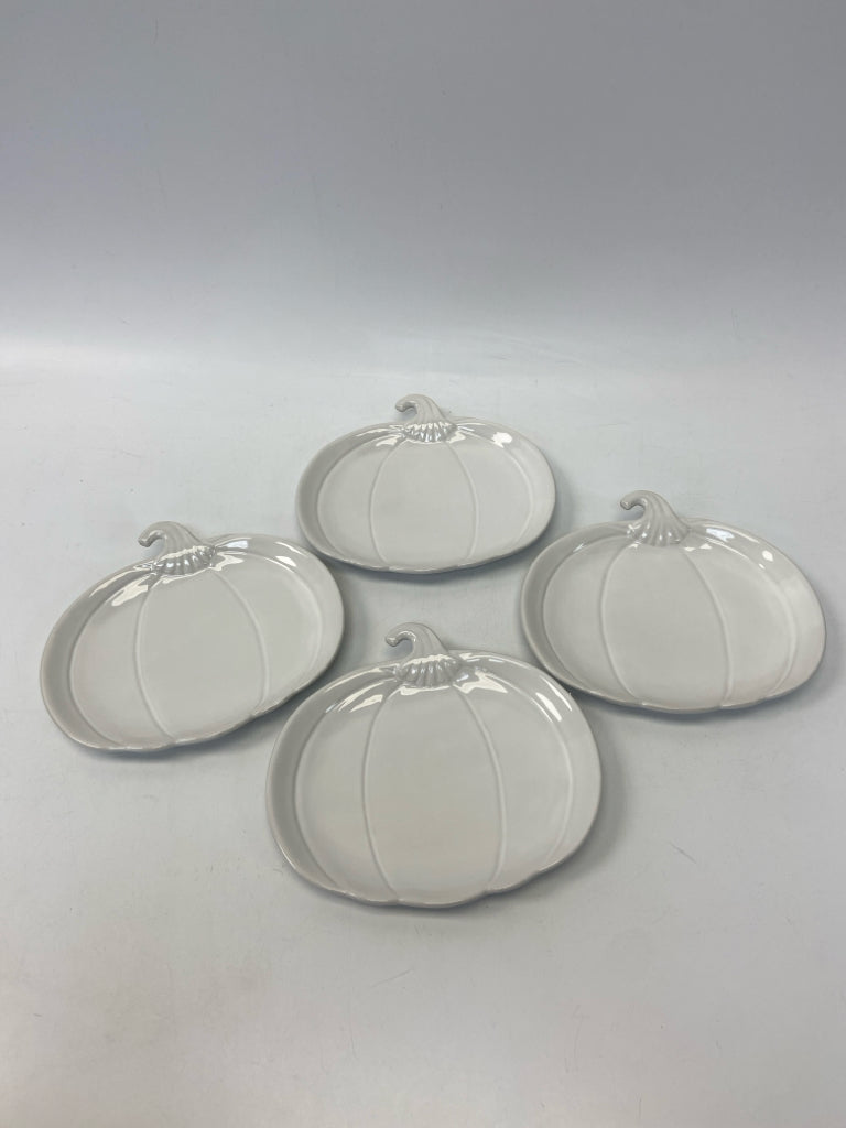 White Fall Ceramic Plate (s)