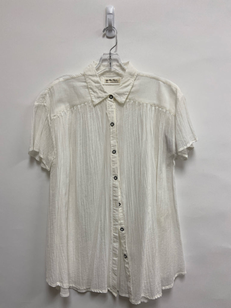 We The Free Size S White Button Up Cotton Ladies Top